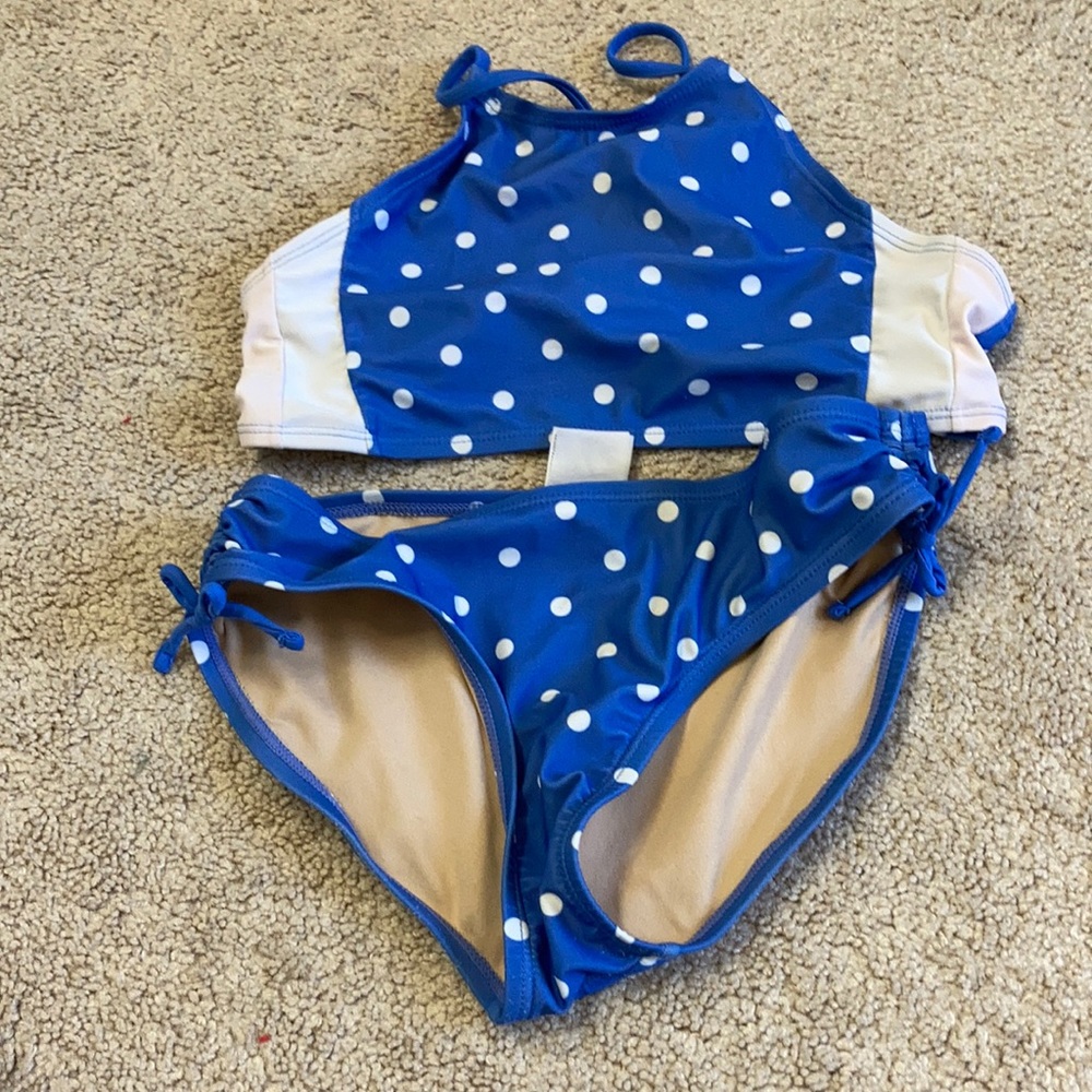Blue polka dot bikini from old navy